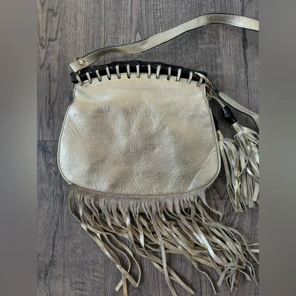 Laiwa Nouveau Gold Fringe Crossbody Bag - Picture 5 of 7